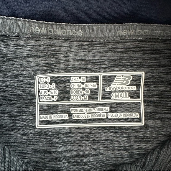 New Balance Sweater Womens Size S Quarter Zip Lightweight Active Gray Navy - Picture 7 of 10